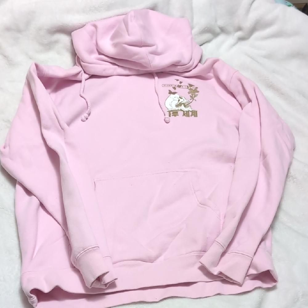 Pink Graphic Life After Death Cloak Hoodie